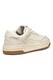 Geox, Pantofi sport de piele si piele intoarsa cu talpa plata si insertii textile, Alb fildes