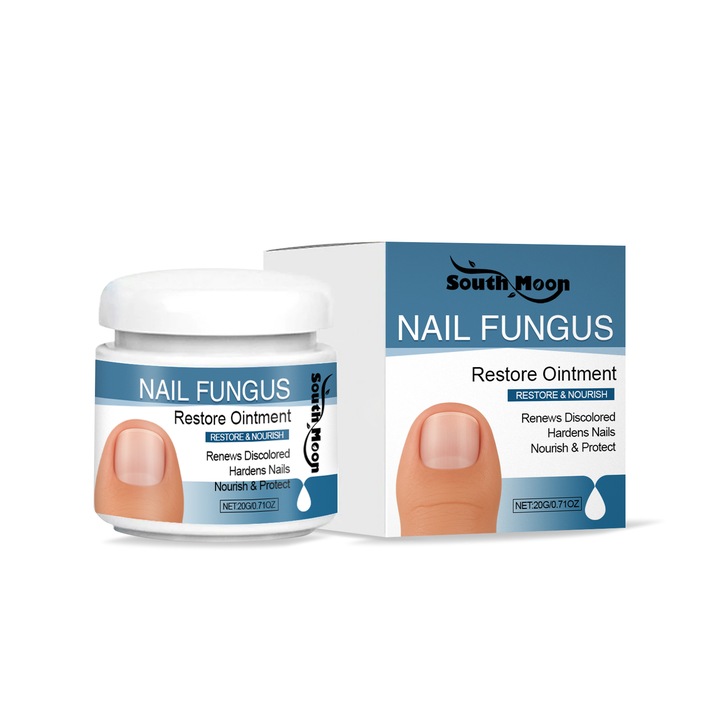 Unguent tratament pentru ciuperca unghiei SOUTH MOON, 20g - Reinnoieste, Intareste si Protejeaza Unghiile Afectate
