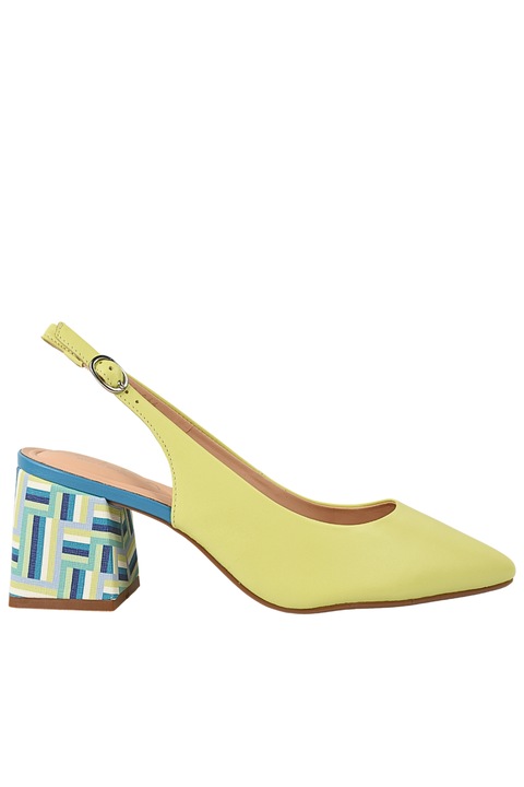 Pantofi eleganti, dama, EPICA, 11547-768-644 galben, piele naturala, cu toc, Galben