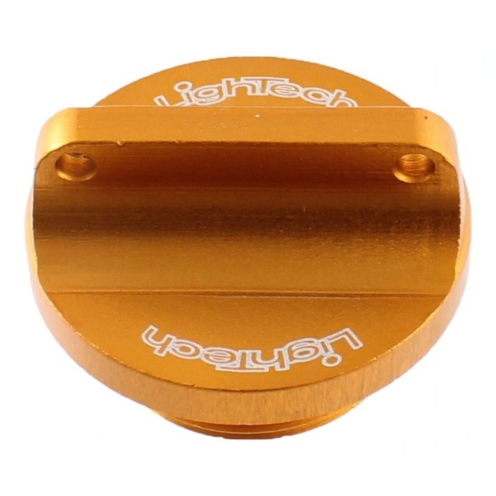 Capac Rezervor Ulei Motor LighTech – M19.5 x 2.5 – Aluminiu Ergal – Compatibil cu Honda Ducati Kawasaki Triumph Yamaha, Culoare Auriu