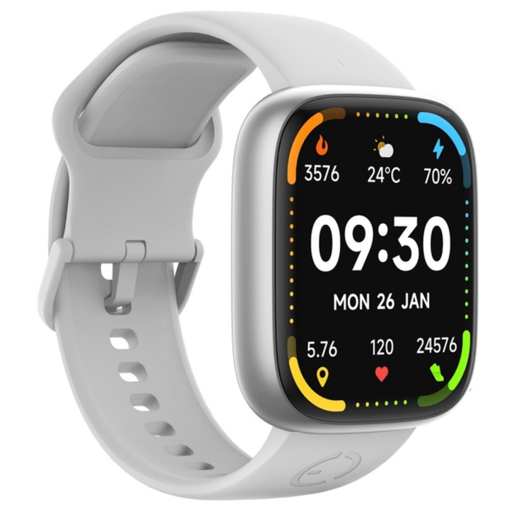 Smartwatch Maxcom EcoWatch 6, Ecran 1.83" TFT-LCD, IP68, Vreme, Calculator, Notificari (Alb)