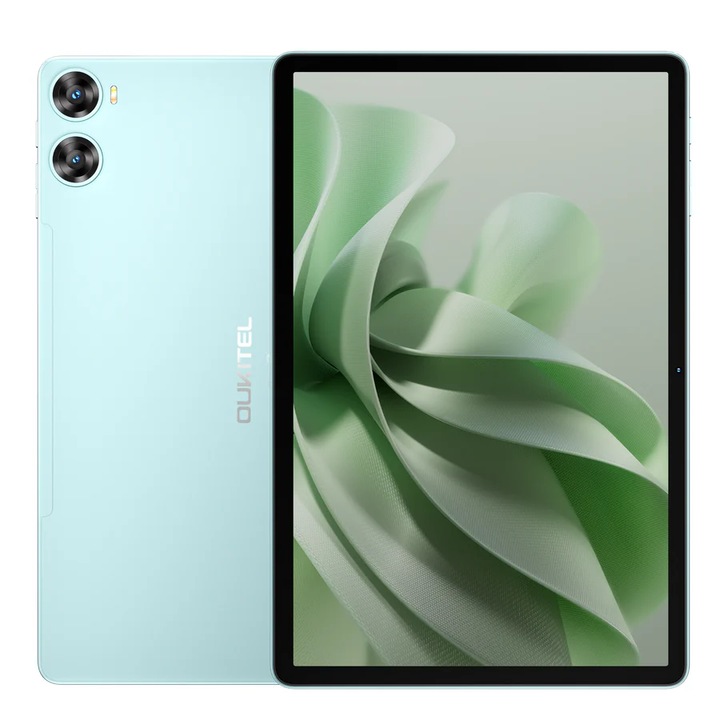 Таблет, Oukitel, OT9, 2K 12" Screen, 4GB RAM, 128GB Flash, 13MP Camera, Wi-Fi, Bluetooth, 8000mAh, 4G, Dual SIM, Android 14, No Charger (Green)