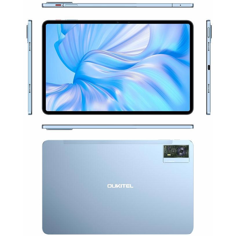 Tableta, Oukitel, OT5S, Procesor Mediatek Helio G99 Octa-Core 1.6GHz, 6GB RAM, 256GB Flash, Camera duala 16MP+2MP, Wi-Fi, Bluetooth, 4G, Dual SIM, Android, Fara incarcator (Albastru)