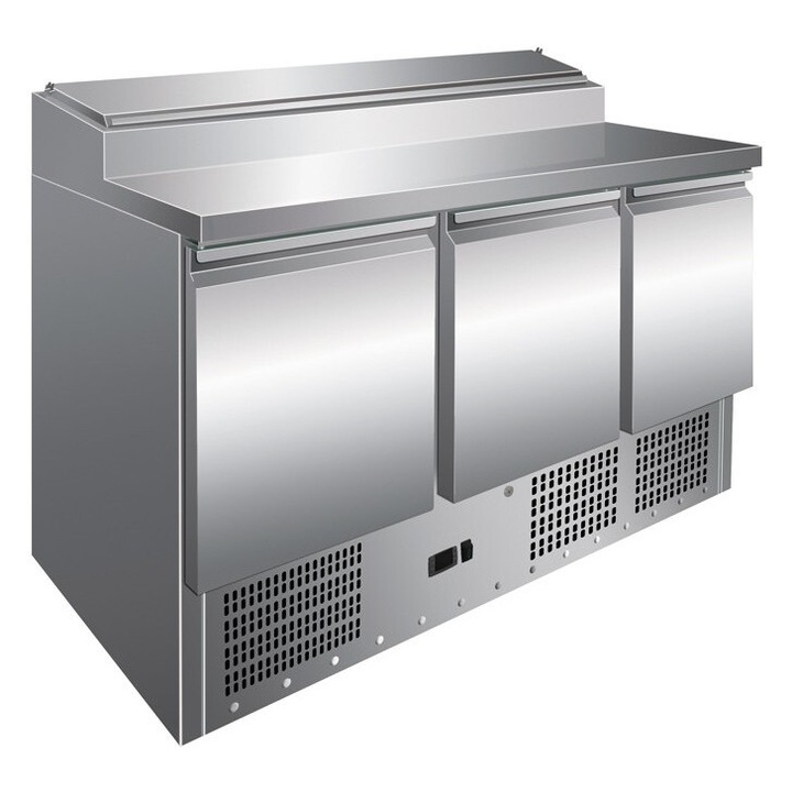 Vitrina rece pentru ingrediente profesionala, capacitate 400 litri, temperatura de lucru +2°C/8°C, 3 ani garantie, Bexon