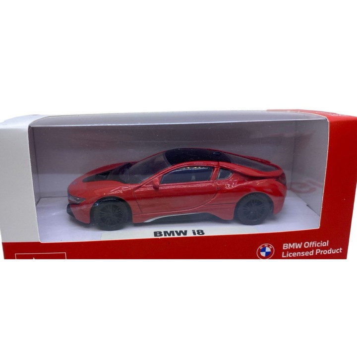 Macheta BMW i8, rosu 1/43 Rastar
