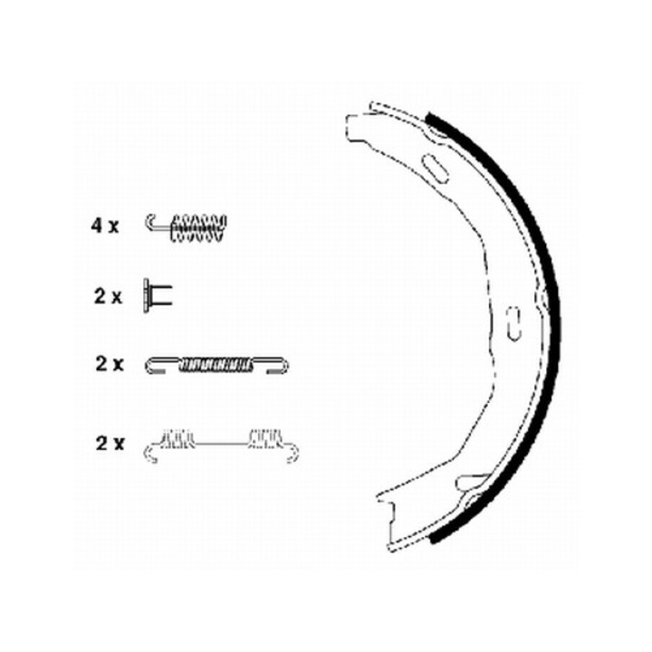 Fékpofakészlet, kézifék TEXTAR 91066900