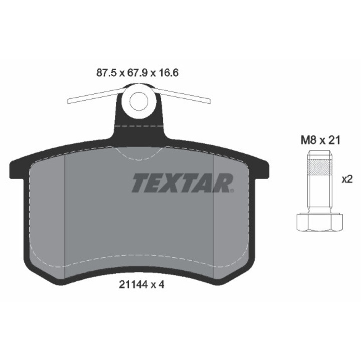 Fékbetét készlet, tárcsafék TEXTAR 2114401
