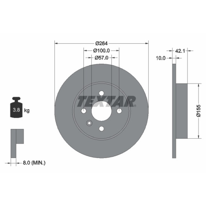 Féktárcsa TEXTAR 92124703