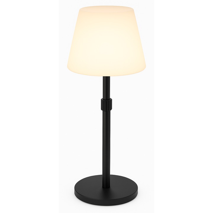 Соларна настолна лампа ClassLights RGBW за външна употреба, 2 регулируеми височини, включено дистанционно управление, многоцветно амбиентно осветление, удължен живот на батерията