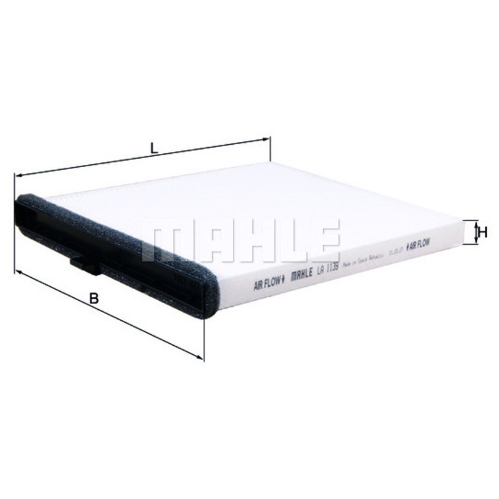 MAHLE szellőzőszűrő, LA 1139, utastérbe