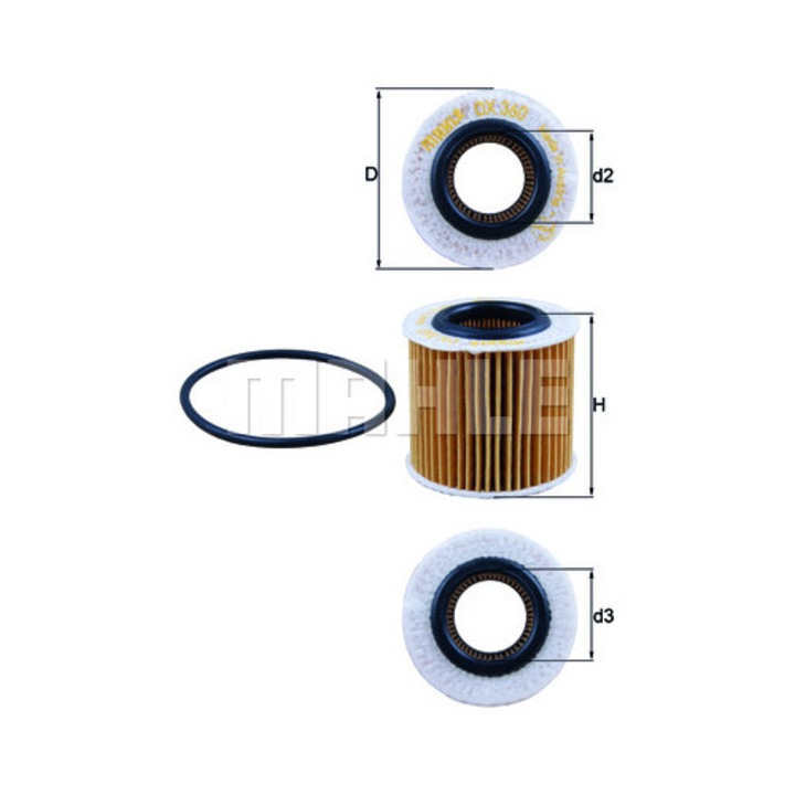 Mahle olajszűrő, OX 360D