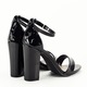 Sandale negre cu toc gros BL720 130 Negru 38 EU