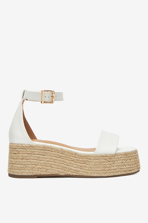 Sandale Deezee, Sintetic, Alb, 36 EU