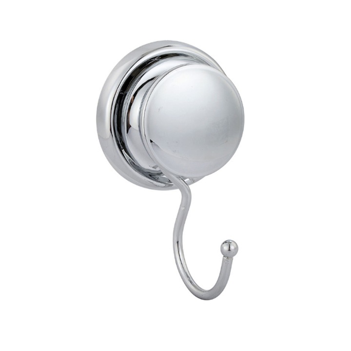 Cuier baie Tendance CR917099, montaj pe perete, cu ventuza, 1 agatatoare