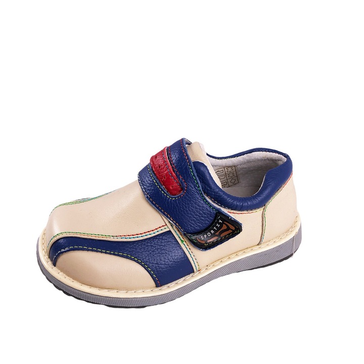 Pantofi copii Chippo Kids 07-278, 25-30, Piele naturala, Bej
