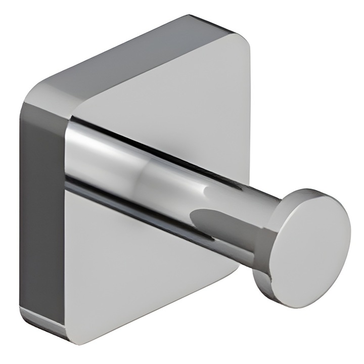 Cuier baie Kludi Vela S 2598405, montaj pe perete, cromat, 1 agatatoare