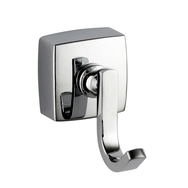 Cuier baie Iobagno Quadra AC1110, montaj pe perete, cu o agatatoare