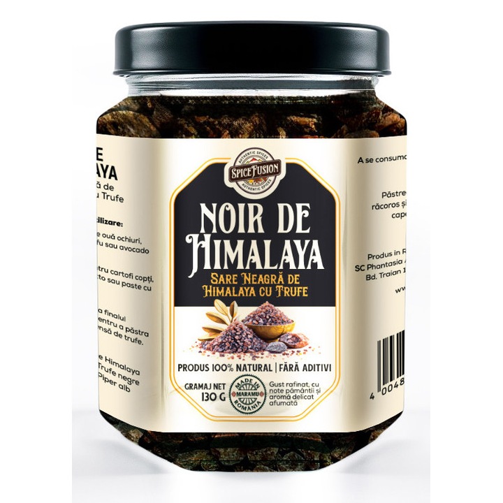 Noir de Himalaya - Sare Neagra de Himalaya cu Trufe 130gr, 100% Natural, Note autentice de trufe, Ingrediente de calitate