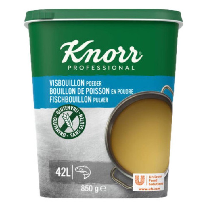 Baza mancare pudra, Knorr Professional, pentru preparate din peste, pentru 42 litri, 850g