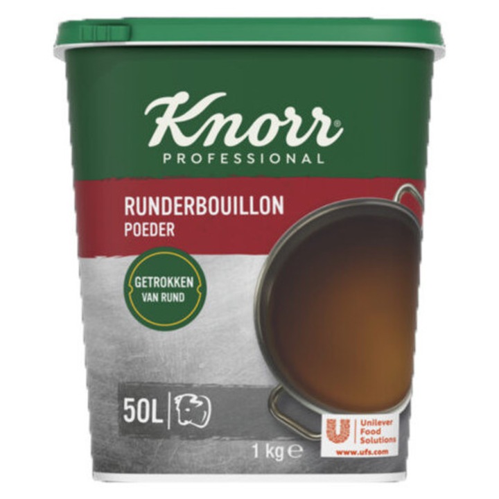Baza mancare pudra, Knorr Professional, pentru preparate de vita, pentru 50 litri, 1 kg