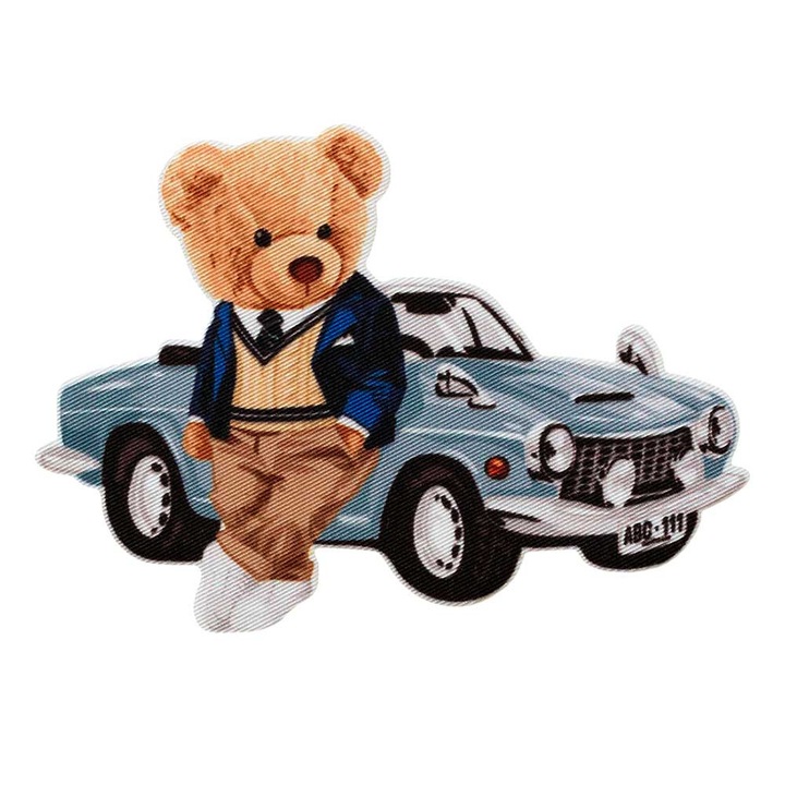 Апликация Bär mit Auto, Mono quick, 12327, 6 х 8.5 см, с лепило