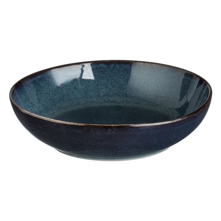 Bol, Shopiens, 820 ml, Ceramica, 20cm, Bleumarin