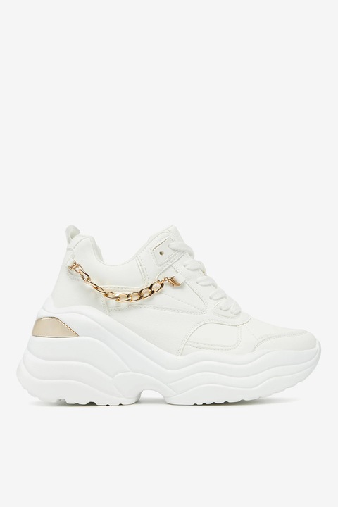 Tenisi Deezee, Alb, Sintetic, Alb