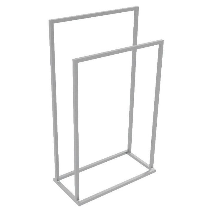Suport prosoape dublu, MAT CHYRA, inox 1.4301, 82,72x45x22cm