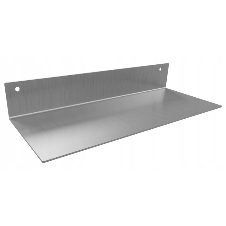 Raft de perete MAT CHYRA, 50x12x5cm, inox, 2 mm, cu 2 gauri de montaj