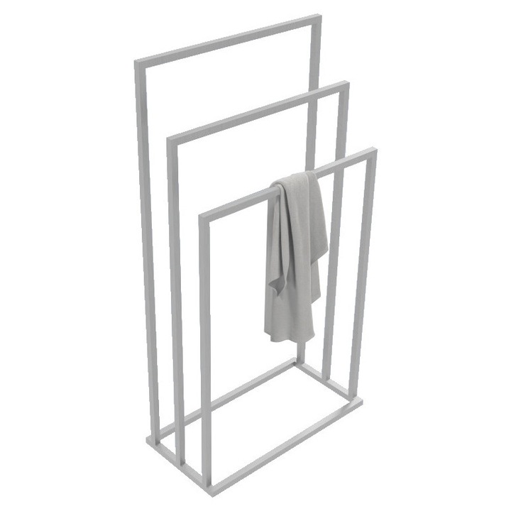 Suport proaspat pentru prosoape, MAT CHYRA, inox, 82x45x22cm, set de 3 niveluri