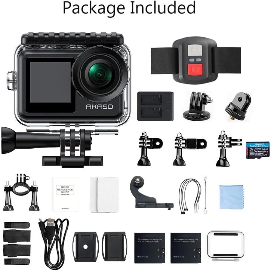 Camera de actiune AKASO Brave 7 LE, 4K 30FPS, 20MP, EIS 2.0, Dual