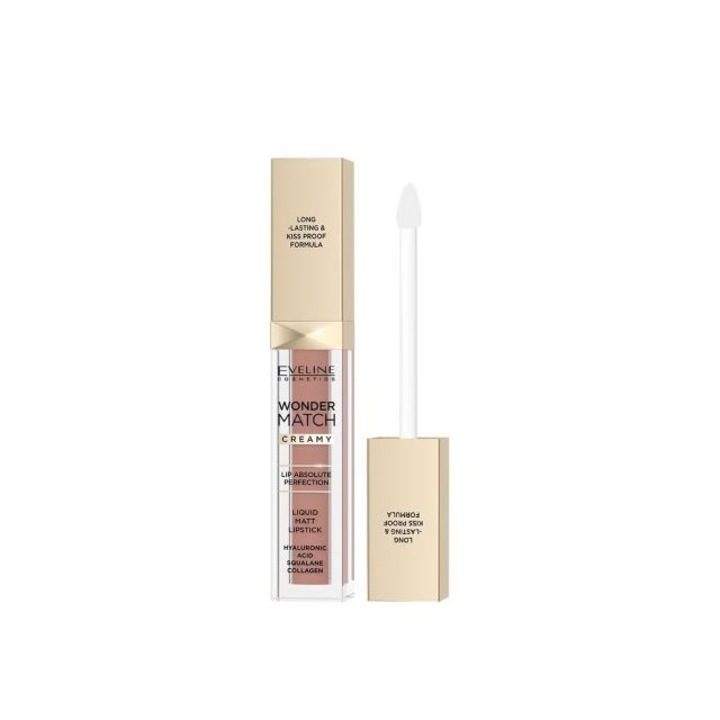 Ruj lichid mat 04 Caramel Wonder Match Creamy Eveline 6.8 ml