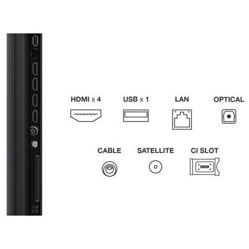 Televizor Mini LED TCL 55Q6C, 4K Ultra HD, 55", 138 cm, Smart Google TV, Clasa F, Negru