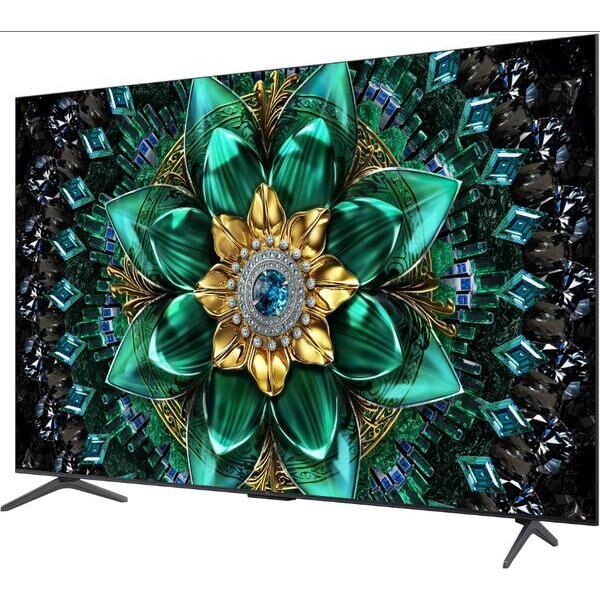 Televizor Mini LED TCL 55Q6C, 4K Ultra HD, 55", 138 cm, Smart Google TV, Clasa F, Negru