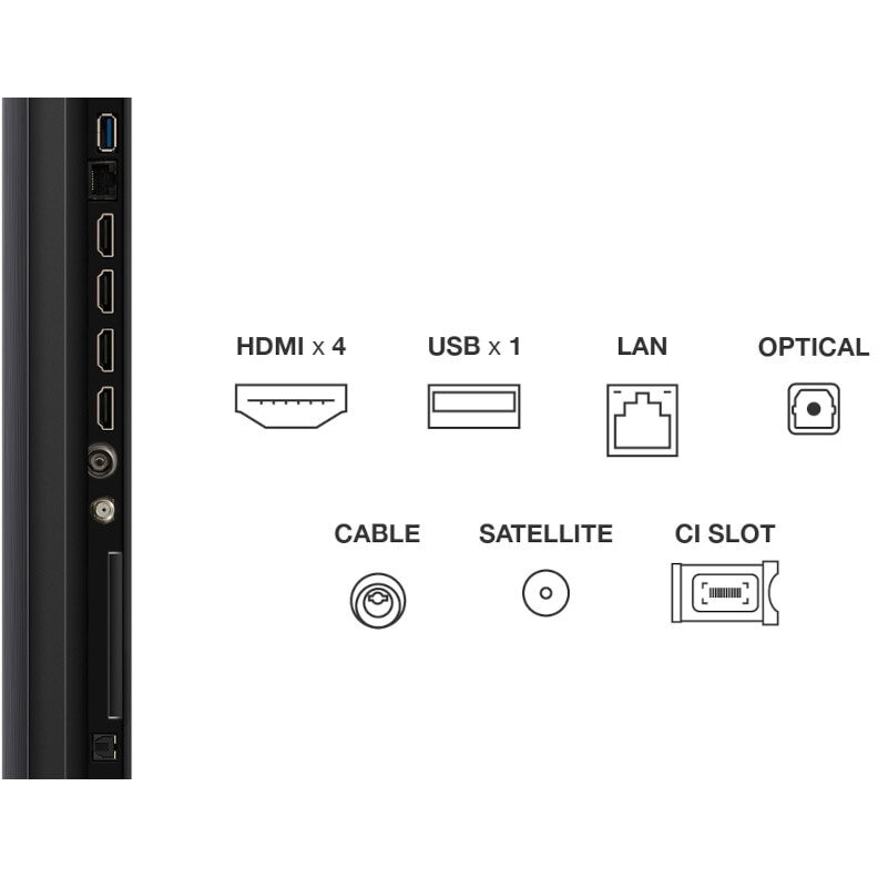 Televizor Mini LED TCL 55Q6C, 4K Ultra HD, 55", 138 cm, Smart Google TV, Clasa F, Negru