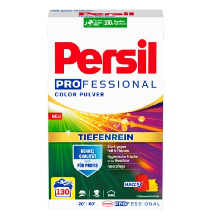Persil Professional mosószer, színes ruhákhoz, 130 mosás, 7,8 kg