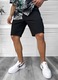 Costum de vară Casual, cămașă și pantaloni, negru, Negru