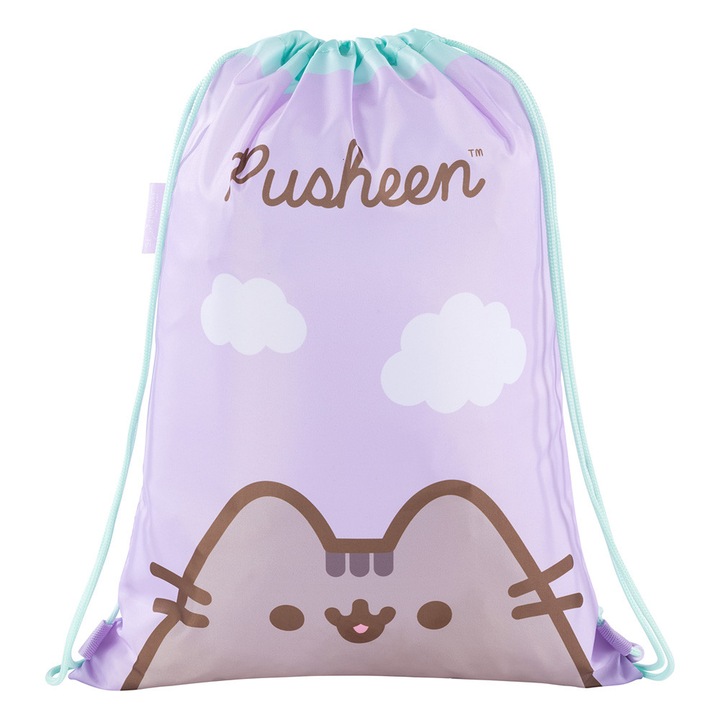 Rucsac PUSHEEN, violet, 43x34cm, impermeabil, cu snururi laterale