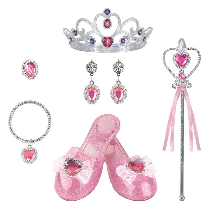 Set de Joaca cu Pantofi Roz, Accesorii Printesa, Multicolor