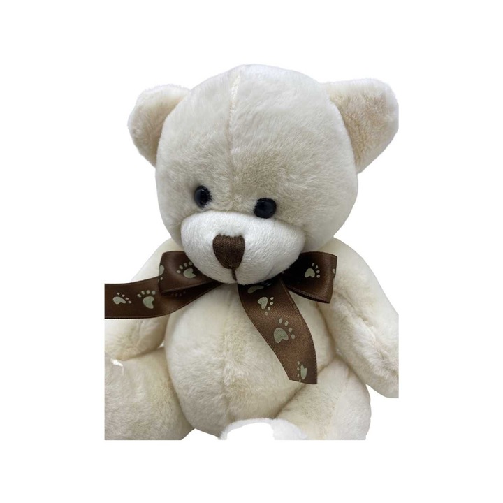 Urs crem Maxi pentru aranjament lumanare botez 20cm