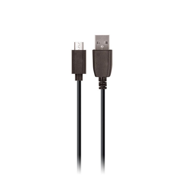 Kábel Setty - USB / MicroUSB készülékkel kompatibilis fekete kábel, 2, 0A, 1m