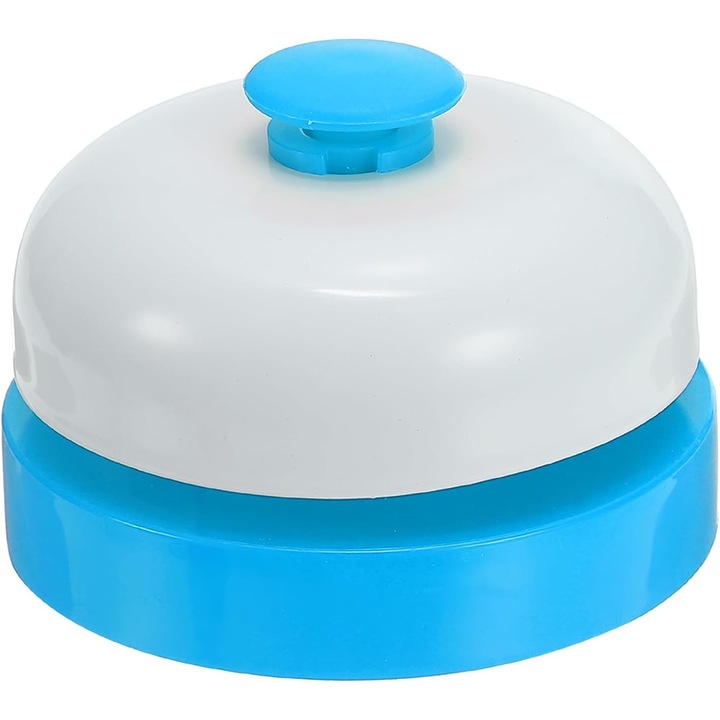 Professzionális 2,5"-os elektromos csengő szállodai/éttermi recepciókra - rozsdaálló fém konstrukció nagy gombokkal (kék/fehér) irodákba, raktárakba és kereskedelmi helyiségekbe