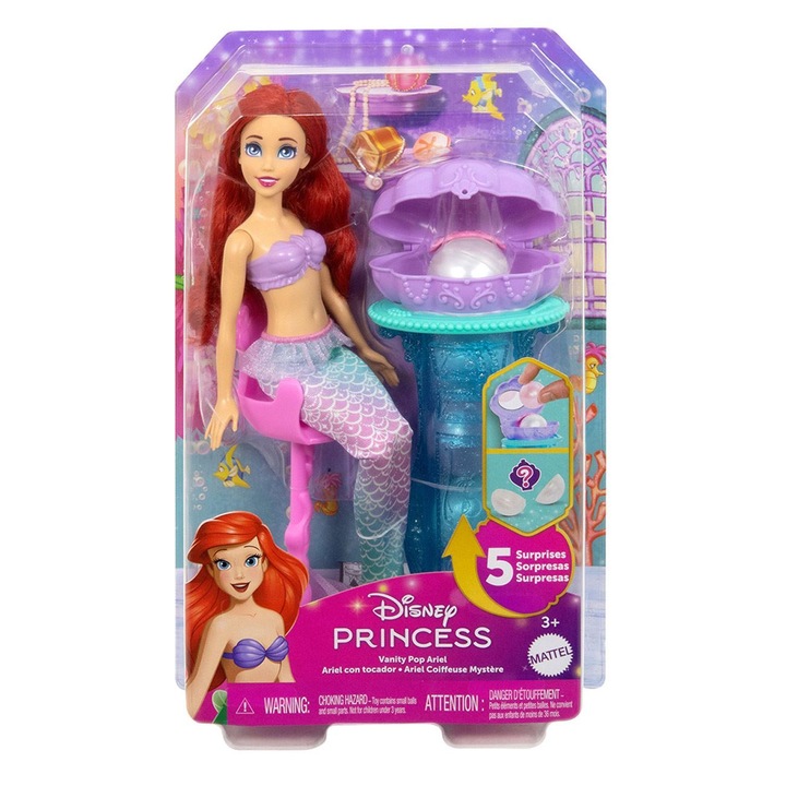 Кукла принцеса Ариел с изненадваща черупка - Mattel