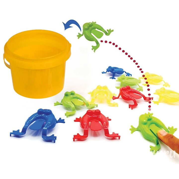 Társasjáték Békák ugrálnak a vödörrel