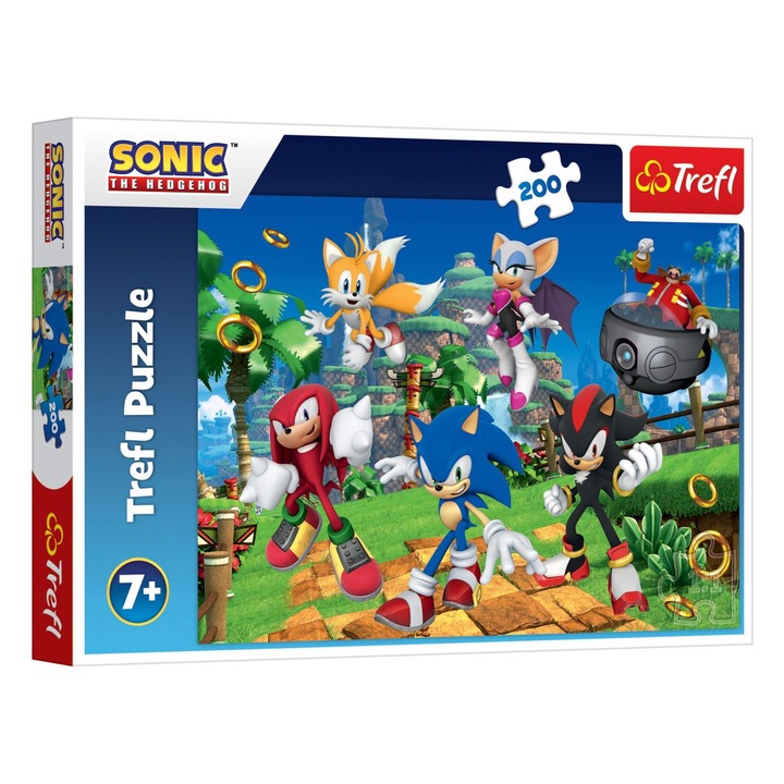 Пъзел Sonic в бойна поза (200 части) - Trefl