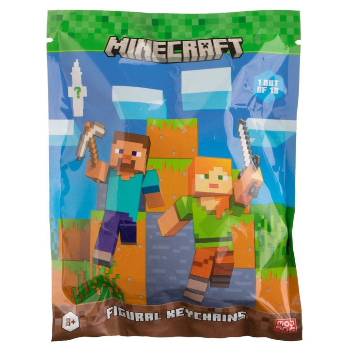 Minecraft figura kulcstartó (Blind Box)