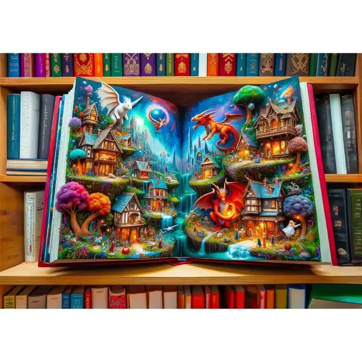 Puzzle, Wooden.city, , Basm fermecat, Lemn, 1010 piese