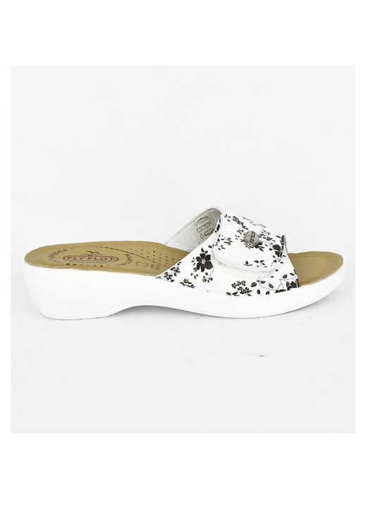Papuci dama, Fly Flot, 0156, Alb, Marimea 36 EU