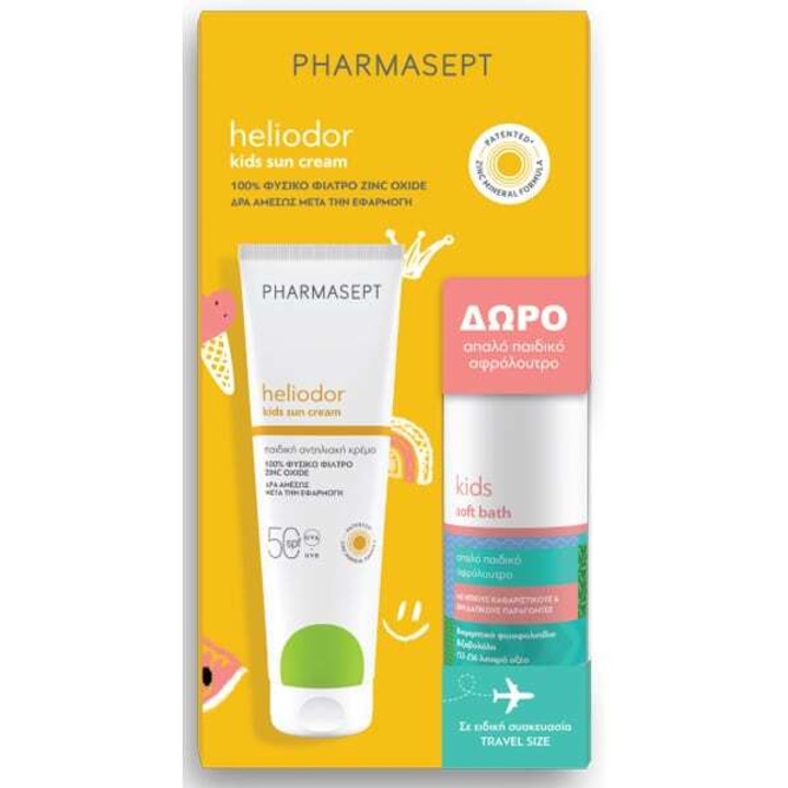 Set crema de protectie+gel de dus Kids, Pharmasept, Multicolor