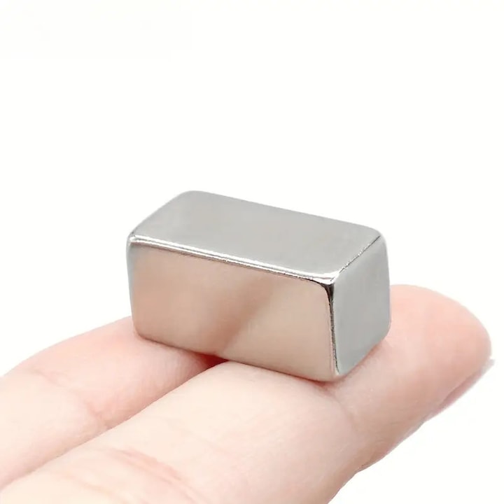 Magnet puternic Neodim 20x10x10mm, argintiu